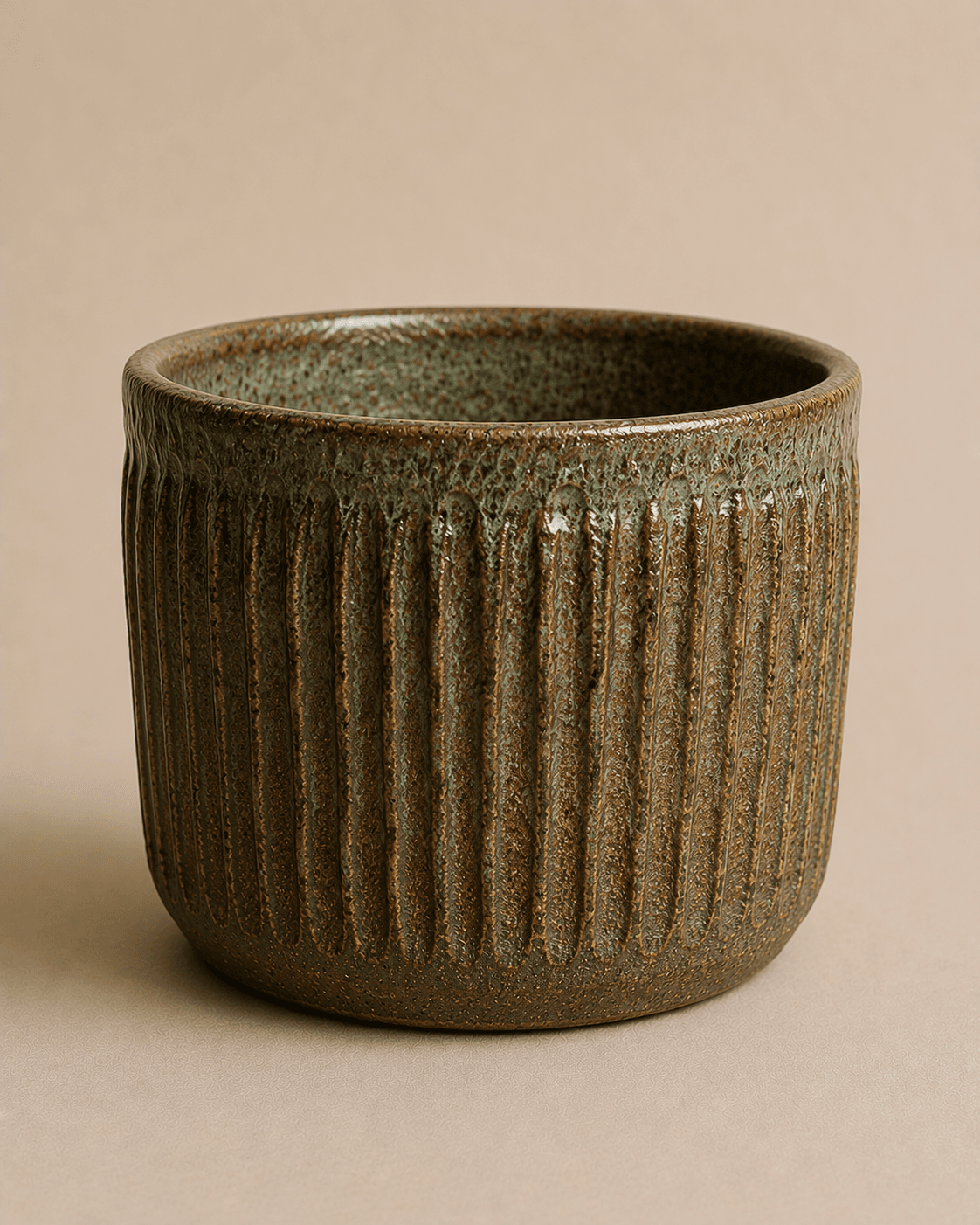 Moor pot — copper-green glaze